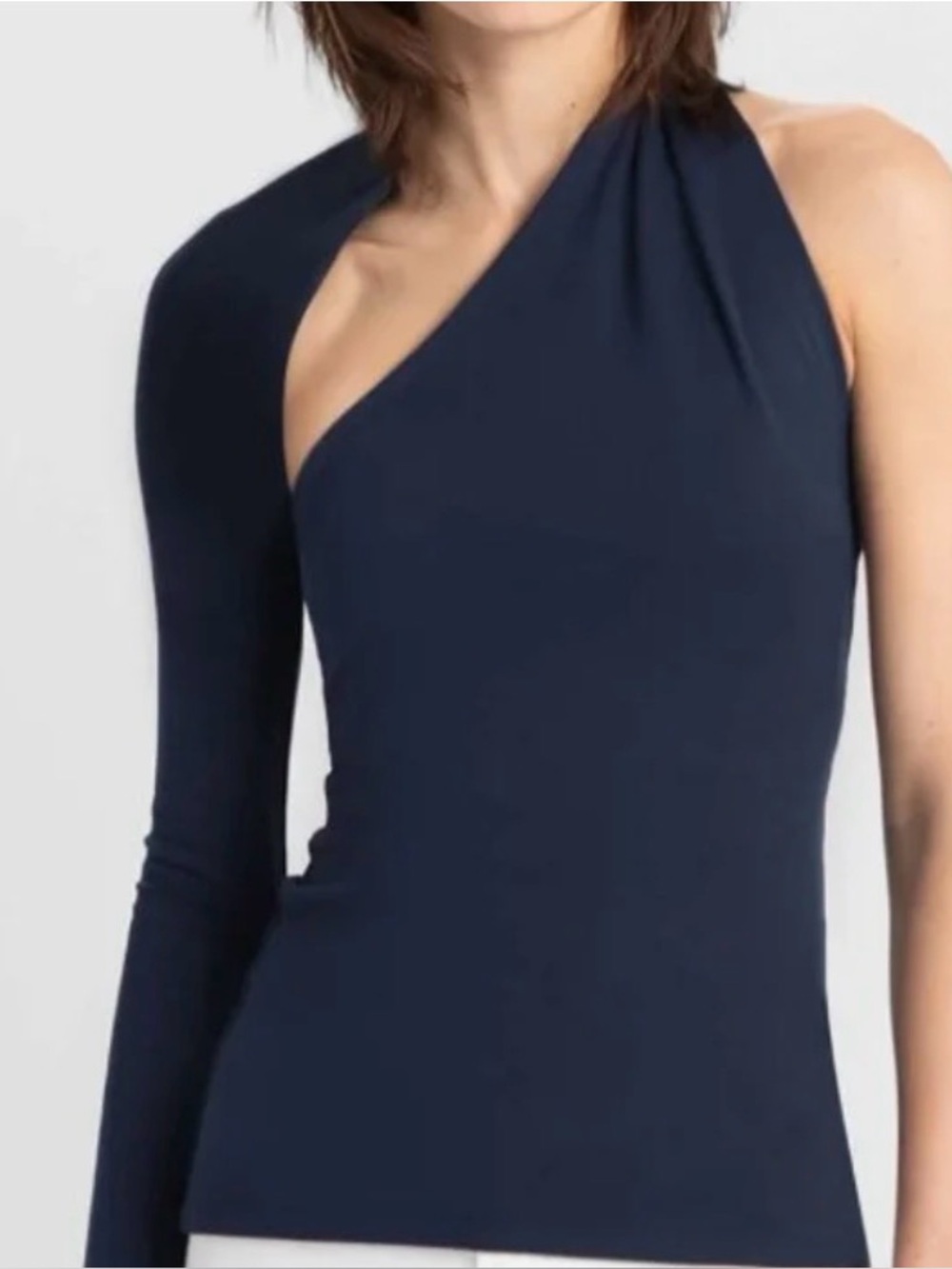 NWT Marcella NYC Manhattan One Shoulder Top navy blue